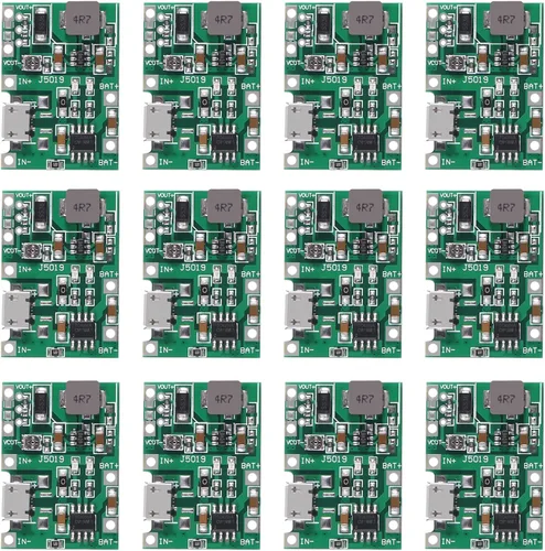 Vista 7 de AITRIP 6 unids 2A USB 18650 Li-ion cargador de batería de litio Boost 3.7V a 5V 9V 12V ajustable DC-DC Step Up Boost Módulo TP4056 DIY Kit piezas