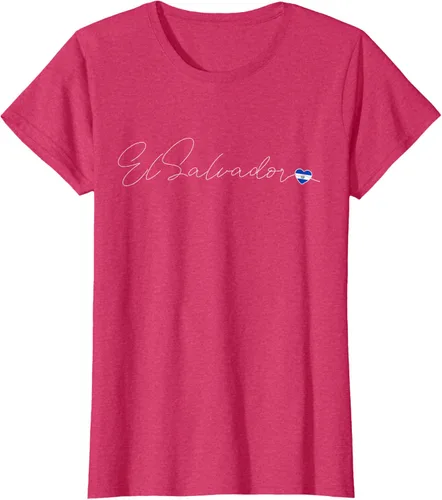 Vista 10 de Camiseta Simple Love El Salvadoreño con diseño de corazón en El Salvador