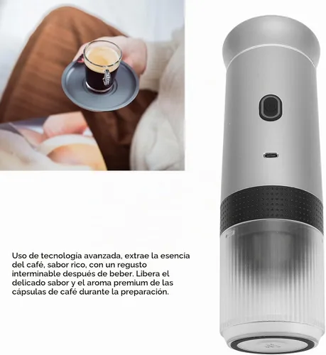Vista 3 de Bewinner Cafetera de café espresso portátil para viajes, cafeteras eléctricas de 12 V para camping, cafetera automática para autocaravana