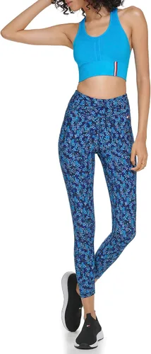 Vista 4 de Tommy Hilfiger Leggings de compresión para mujer, con estampado floral, bolsillo