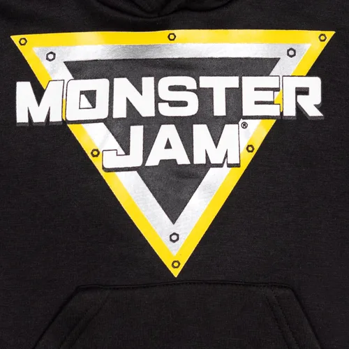 Vista 2 de Monster Jam Maximum Destruction El Toro Loco Grave Digger - Sudadera con capucha de forro polar para niños pequeños a grandes