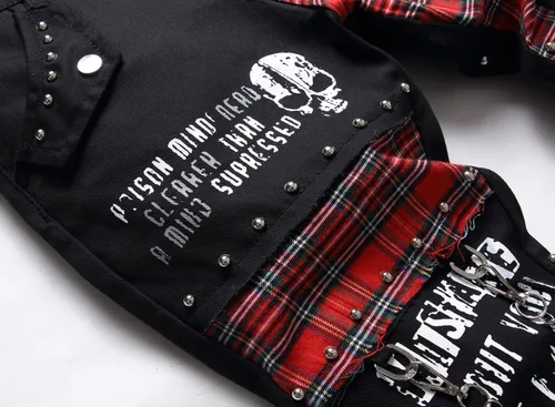 Vista 208 de Enrica Pantalones vaqueros estampados casuales para hombre
