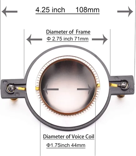 Vista 2 de Compatible con altavoz Mackie SRM450, 1701-8, DC10, diafragma de bocina D-SRM450 (1.75 pulgadas)