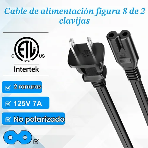Vista 2 de Cable de alimentación de repuesto para TV