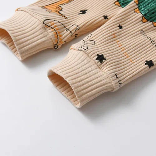 Vista 97 de Conjunto de 3 piezas de ropa de bebé recién nacido con estampado de manga larga + pantalones + sombrero