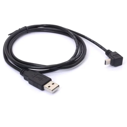 Vista 3 de Cable USB 2.0 A macho a ángulo mini, 90 grados de ángulo descendente Mini 5P Cable de carga de sincronización de datos para Garmin Dash Cam Car