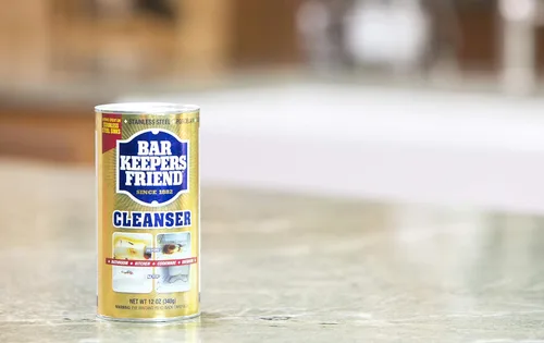 Vista 5 de Bar Keepers Friend Limpiador en polvo (12 onzas, paquete de 4 unidades), limpiador multiusos y removedor de manchas, baño, cocina y uso al aire