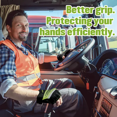 Vista 5 de AIGEVTURE Guantes de trabajo sin dedos para hombres, guantes de trabajo Framer, multiusos, ajuste de rendimiento, transpirables, duraderos