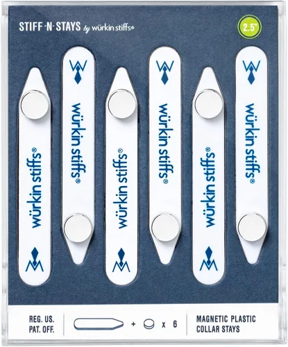 Vista 7 de Plastic Magnetic Collar Stays by Würkin Stiffs As Seen on Shark Tank Stiff-N-Stays Collar Inserts