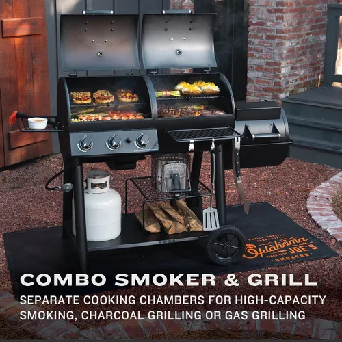 Vista 5 de Oklahoma Joe's Canyon Combo DLX 24203005 - Ahumador y parrilla a gas propano