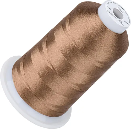 Vista 102 de Simthread 5500 yardas de hilo de bordar, 5000M de alto rendimiento 40WT 100% hilo de poliéster – 170+ colores vívidos, clasificado de alta velocidad