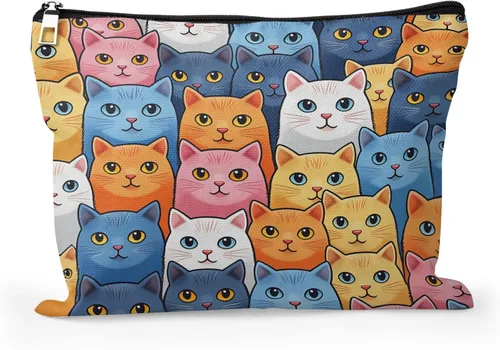 Vista 13 de Bolsa de maquillaje para mujer, Corazones de cactus de alpaca