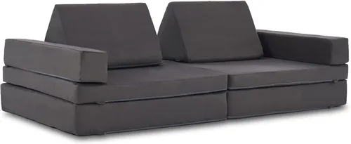 Vista 3 de jela Sofá de juego para niños, tamaño extendido, 8 piezas para la familia, sofá modular de espuma para niños y adultos, juego de casa