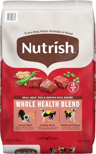 Vista 13 de Nutrish Rachael Ray - Alimento seco para perros adultos, receta de carne de res, guisantes y arroz integral, bolsa de 5 libras