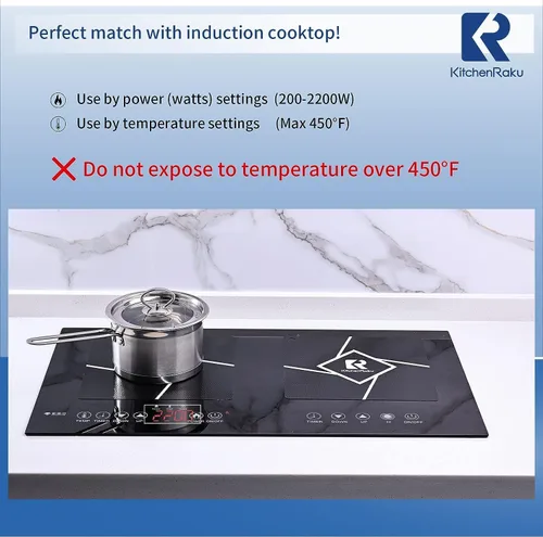 Vista 4 de KitchenRaku Tapete para placa de inducción, cubierta superior redonda para estufa, utilizable como tapete para microondas