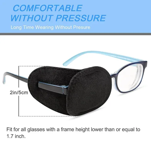 Vista 6 de Paquete de 4 parches para ojos para niños, niñas, niños, parche para ojos derecho e izquierdo para anteojos, parche para ojos perezosos para niños