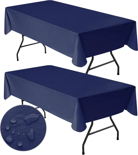 Vista 20 de Nasitos Paquete de 2 Manteles de Vinilo Cuadrado 54x54 Pulgadas - Beige, Manteles de Mesa de Cartón Impermeables y Resistente al Aceite, Manteles