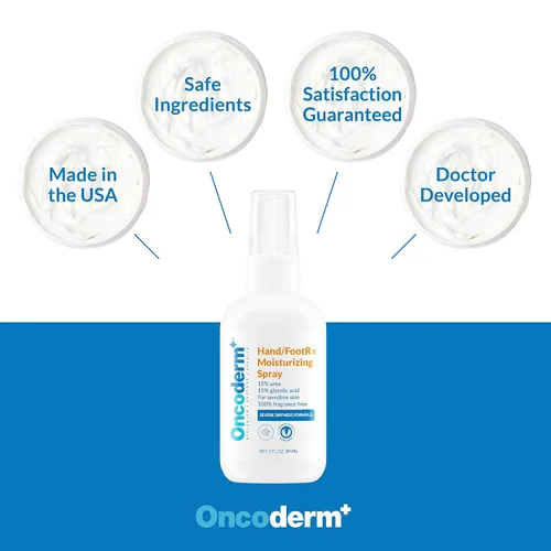 Vista 4 de Oncology Skin Care - Spray hidratante para manos y pies. Cuidado de la piel para personas que viven con cáncer. Gran regalo para pacientes