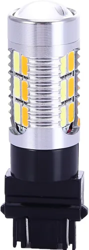 Vista 6 de 3157 3057 3357 4157 - Bombillas LED de señal de giro blanco amarillo ámbar Switchback 22 SMD con proyector, para enchufe estándar, no CK, par de 2