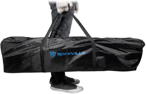 Vista 8 de (2) Rockville RTP32W Totem - Soporte de luz de cabeza móvil + Scrims negro+blanco+bolsas de transporte para focos Chauvet Rogue R1X