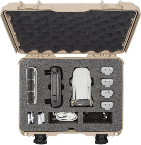 Vista 5 de NANUK 910 Estuche rígido impermeable con inserto de espuma para DJI Mini SE Fly More Kit - Tan (910-MAVMSE0)