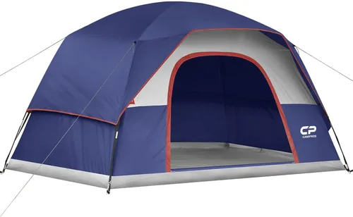 Vista 14 de CAMPROS CP Camping Tent 2/4/6 Person, Waterproof Windproof Double Layer Dome Tent, Easy Setup with Large Mesh Windows & Wide Door for Outdoor