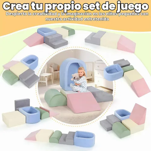 Vista 2 de Bloques de escalada de espuma Whiffee para niños pequeños, juguetes de escalada para niños pequeños en interiores, bloques de escalada para niños