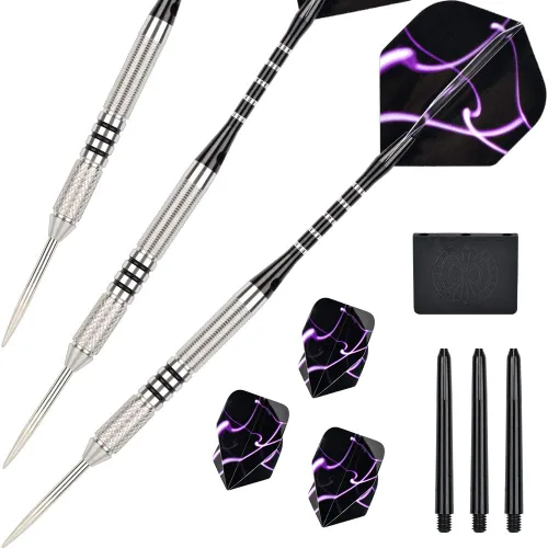 Vista 3 de 24g 90% Tungsten Professional Steel Tip Darts Set Point Protector