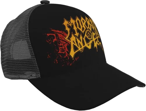 Vista 6 de Morbid Metal Band Angel Adjustable Baseball Cap Funny Men's Mesh Fishing Hat Snapback Trucker Hat Classic Suitable for Outdoors Such as Riding