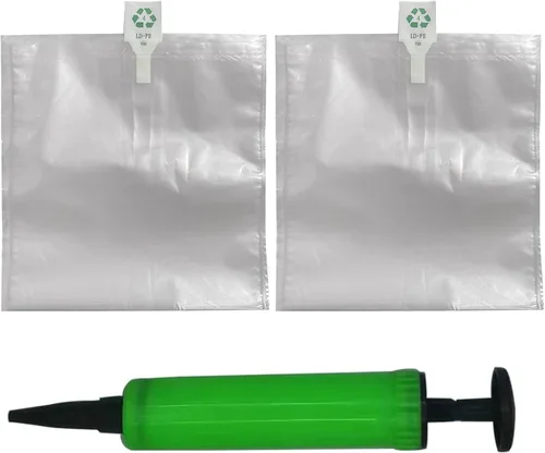 Vista 13 de Miupoo Bolsas de aire de embalaje, bolsa protectora de embalaje de aire inflable de plástico transparente con cojín de bomba gratis, bolsa