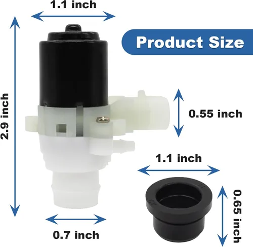 Vista 2 de 104307 T4695001 104252 Reemplazo de la bomba de líquido para limpiaparabrisas de camión Kenworth T880 T680 y Peterbilt 320 330 335 340 357 362 365
