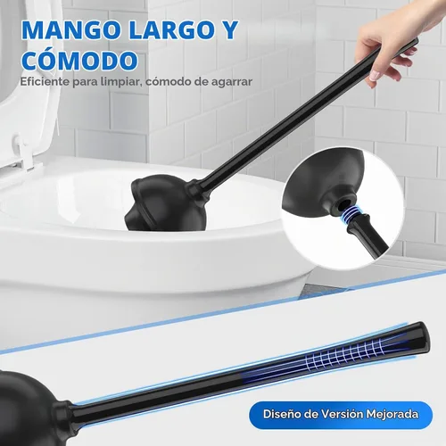 Vista 6 de LOVLOY Juego de émbolo y cepillo de inodoro, cepillo de cuenco y émbolo de inodoro resistente con soporte ventilado, combo de cepillo de inodoro 2