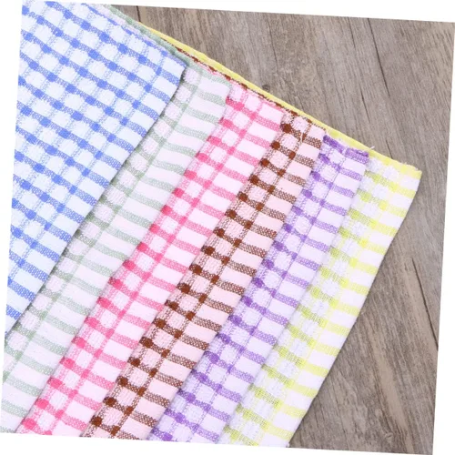 Vista 7 de Toallas de cocina de algodón para platos de trapo, toalla de cocina absorbente de tela de té, color verde