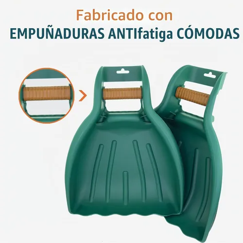 Vista 4 de MEKKAPRO Leaf Scoops and Claws V2.0, 1 par (2 piezas), rastrillo de hojas de agarre ergonómico resistente, rastrillo de mano grande para jardín