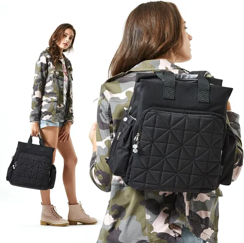 Vista 9 de SOHO, Colecciones, Kenneth, Paquete de Espalda de 5 Bolsas de Pañales., Negro