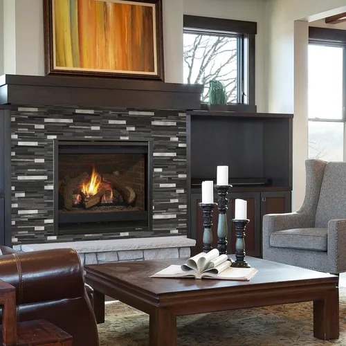 Vista 6 de STICKGOO 2 Hojas de Azulejos Adhesivos Despegables para Salpicadero, Azulejos Adhesivos para Salpicadero de Cocina y Baño, Aspecto de Madera Negro