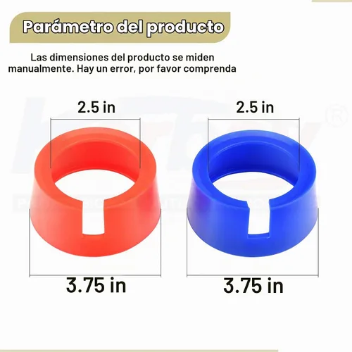 Vista 2 de 49190 Fundas de protección para medidores HVAC Karbay de 3-1/8" para Yellow Jacket JB, cubierta protectora de manguera de refrigerante AC