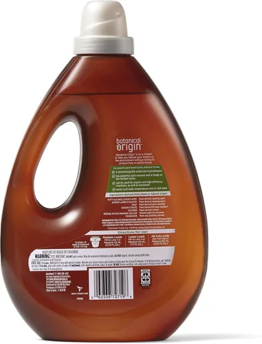 Vista 2 de Botanical Origin Detergente para ropa a base de plantas Azahar y hojas de cítricos, 54 oz (72 cargas)