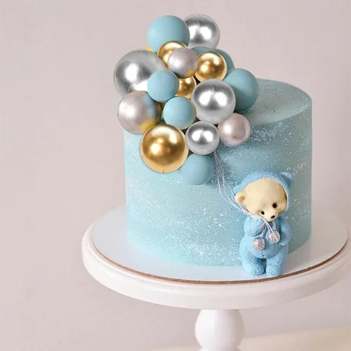 Vista 21 de Rsstarxi 30 piezas de mini globos y bolas de espuma para tartas – Insertos de pastel de bricolaje para bodas, aniversarios y decoraciones de fiesta