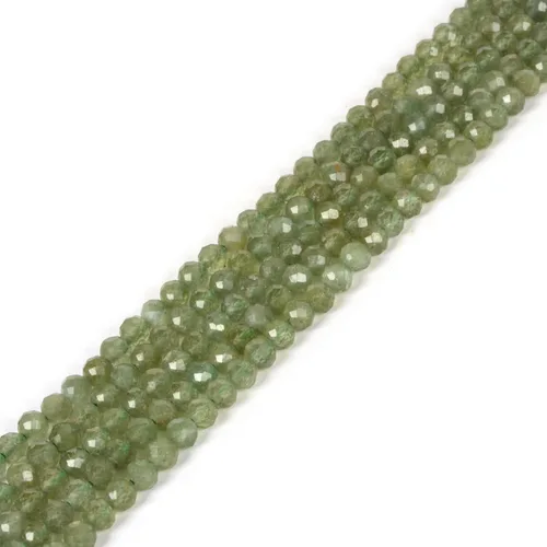 Vista 93 de Cuentas Redondas Facetadas de Ópalo Verde de 4 mm Sueltas de 16 Pulgadas para Hacer Joyas