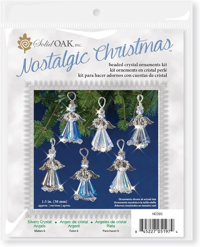 Vista 3 de Solid Oak Kit Bead Orn Crystal AngelSlvr