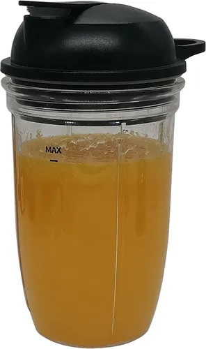 Vista 6 de Vaso de viaje de repuesto con tapa de 18 onzas y para llevar, compatible con mezcla NutriBullet Blender de 1200 W (ZNBF30500Z/ZNBF30400Z/NBF70500)