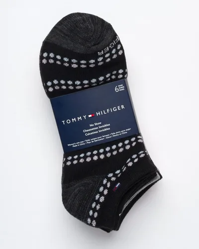 Vista 2 de Tommy Hilfiger Calcetines para mujer Forros ligeros invisibles (paquete de 6)
