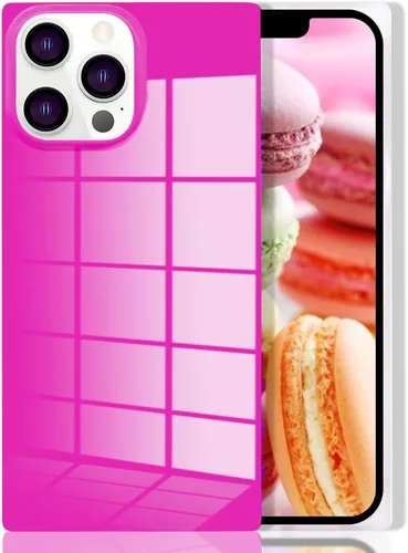 Vista 35 de Funda rectangular compatible con iPhone 15 Neon para mujer, diseño de lujo de fluorescencia brillante, flexible, suave, delgada, de gel de goma TPU