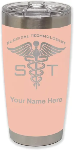 Vista 33 de LaserGram Vaso aislado al vacío de 20 onzas, ST Surgical Technologist, grabado personalizado incluido (gris)