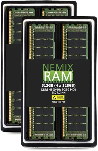 Vista 26 de NEMIX RAM Kit de memoria de servidor registrado DDR5 4800MHZ PC5-38400 1Rx4 1.1V CL40 288-PIN ECC RDIMM compatible con ASUS 2U4N Servidor