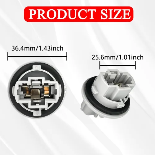 Vista 7 de 2 piezas de enchufe de bombilla de señal de giro, enchufe de bombilla de intermitente delantero de luz de señal de giro, reemplazo OEM 90075-60060
