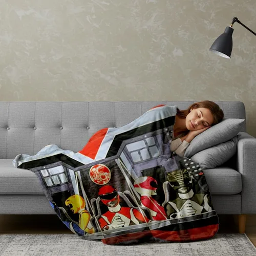 Vista 5 de Surreal Entertainment Power Rangers - Manta de forro polar más suave y cómoda para adultos y niños, mide 60 x 45 pulgadas