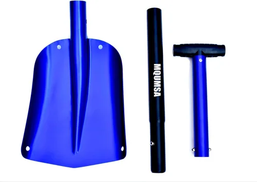 Vista 3 de Portátil telescópico aluminio utilitario coche ajustable edición extendida pala de nieve (azul)