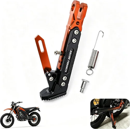 Vista 10 de Soporte de patas de motocicleta universal de aleación de aluminio de alta calidad, ajustable, para motocicleta, scooter, soporte de trípode